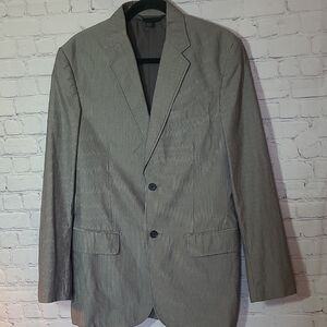 Men's Express Design Studio Size 38R 2 Button Gray Striped Sport Jacket Coat